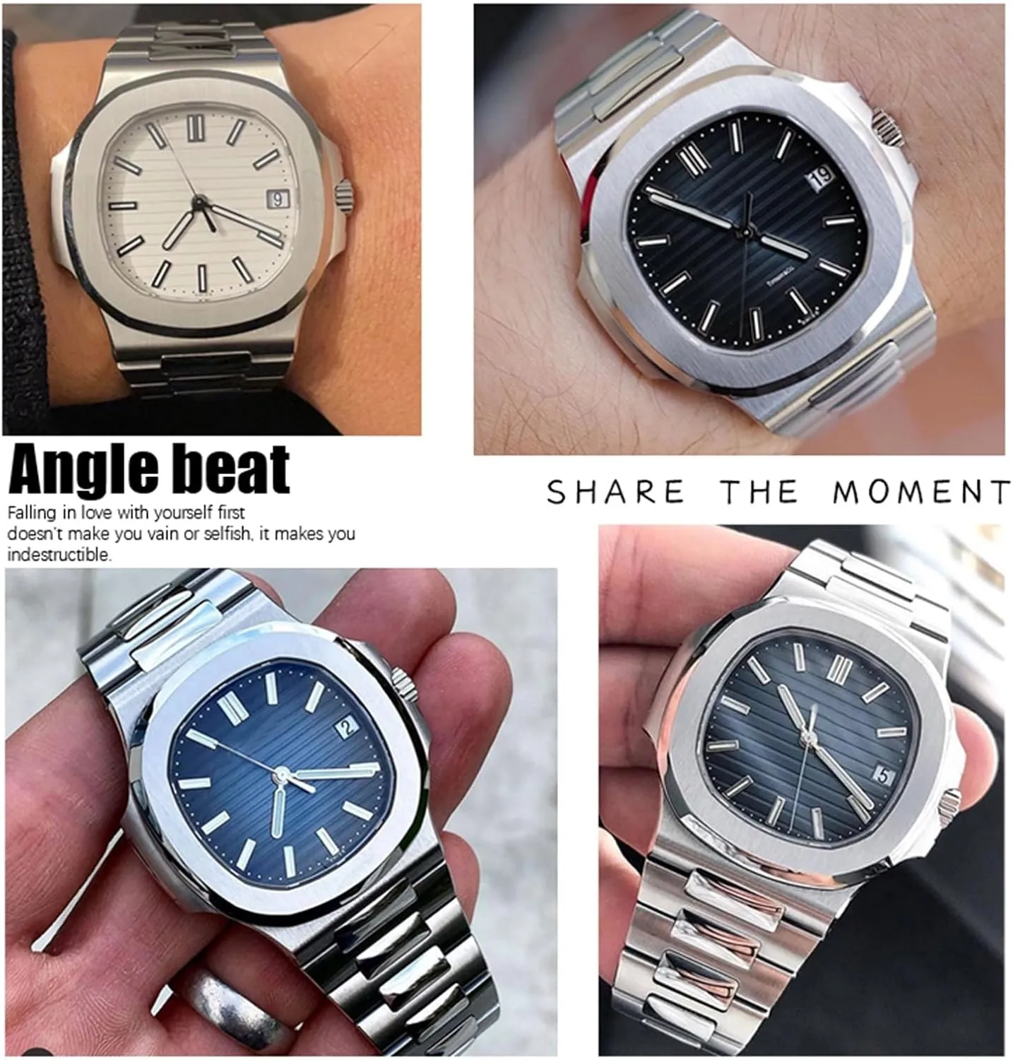 13mm Stainless Steel Watchband 25mm，For Patek Philippe NAUTILUS 5711 5726 Silver Metal Watch Strap Bracelets