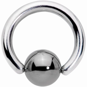 14 Gauge BCR Hematite Captive Ring 5/16 5mm