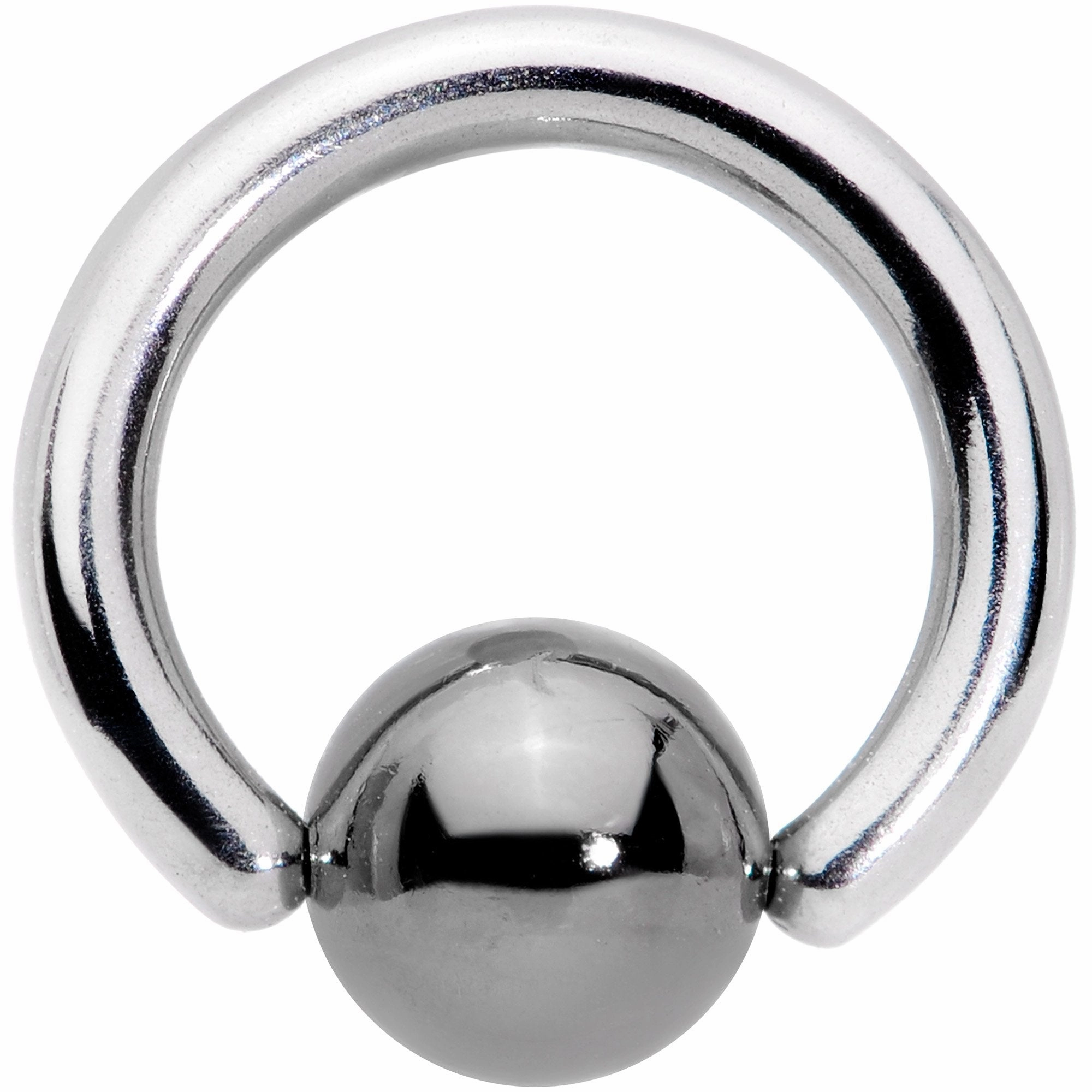 14 Gauge BCR Hematite Captive Ring 5/16 5mm