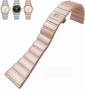 15mm 17mm 18mm 23mm 25mm Concave Shape Stainless Steel Watchband Fit for Omega Constellation Silver Watch Strap Solid Bracelets