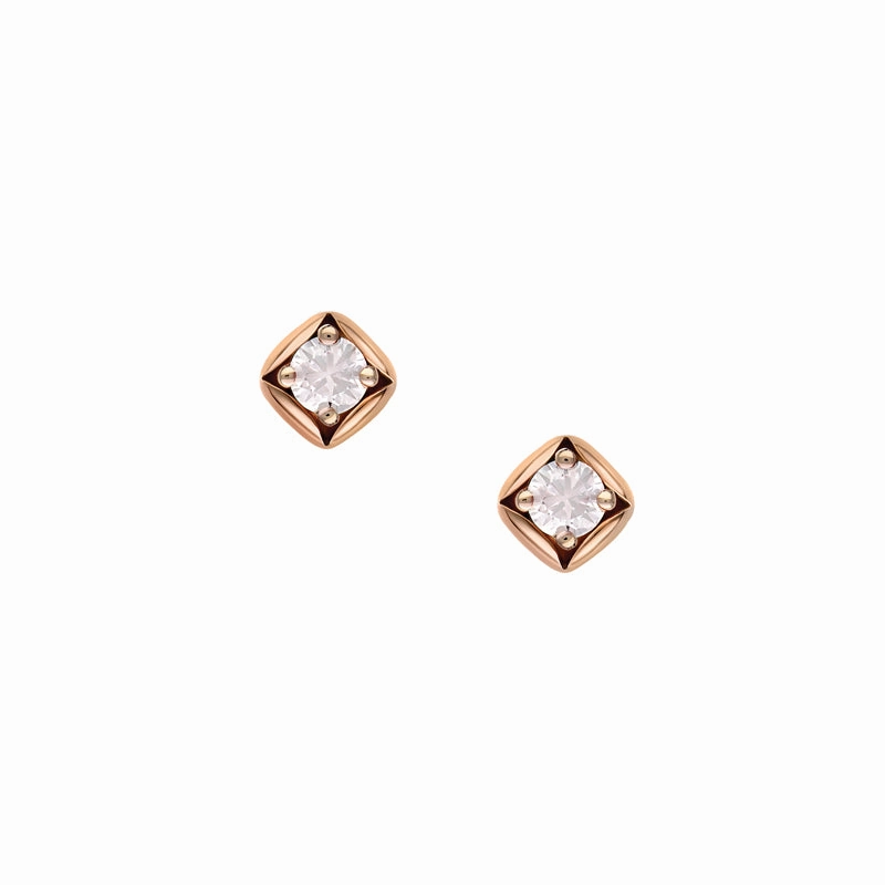 18ct White And Rose Gold Blush Pink Diamond Alba Earrings
