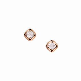 18ct White And Rose Gold Blush Pink Diamond Alba Earrings