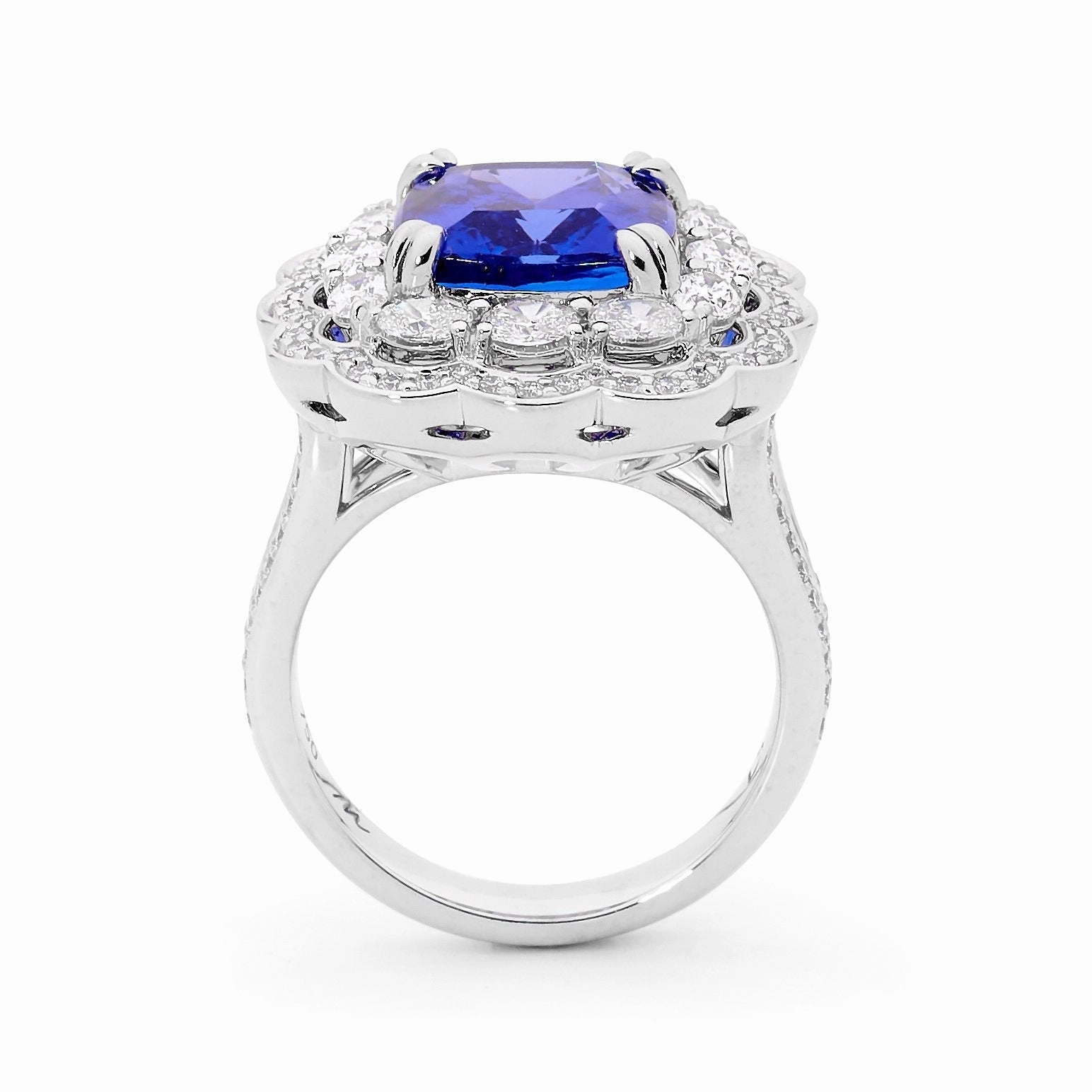 18ct White Gold, Diamond & Tanzanite Ring