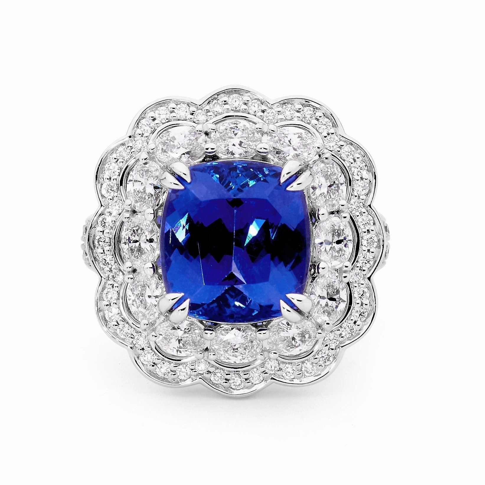 18ct White Gold, Diamond & Tanzanite Ring