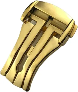 18mm 20mm Pointed Deployment Watch Buckle For Omega Rubber Leather Strap Black Rose Gold Stainless Steel Butterfly Clasp