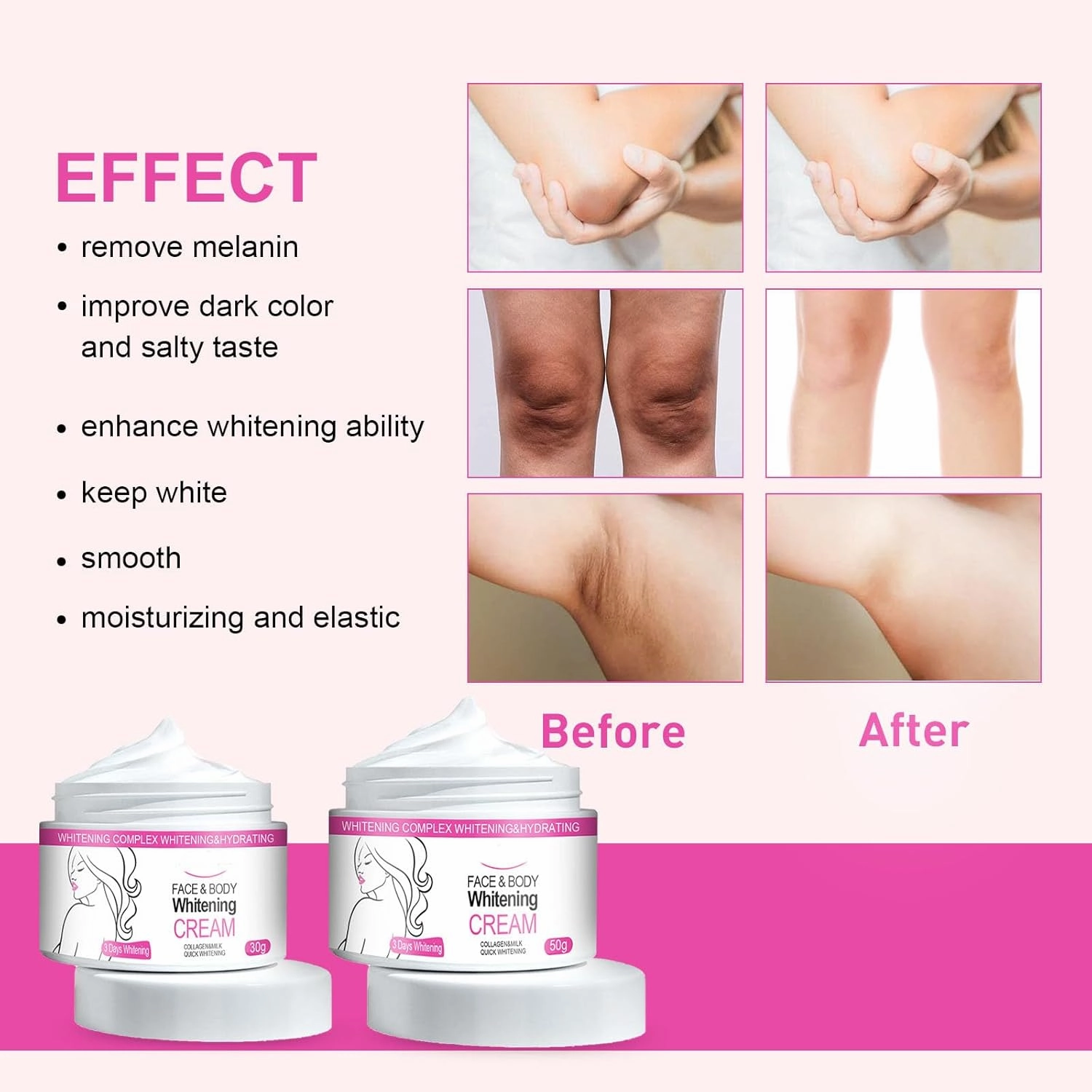 2025 new Crema Para Manchas Oscuras En La Cara,2pcs 50ml Day & Night Cream for Face Moisturizer Cream Adecuado para varias áreas como cara, axilas, cuello, zona privade