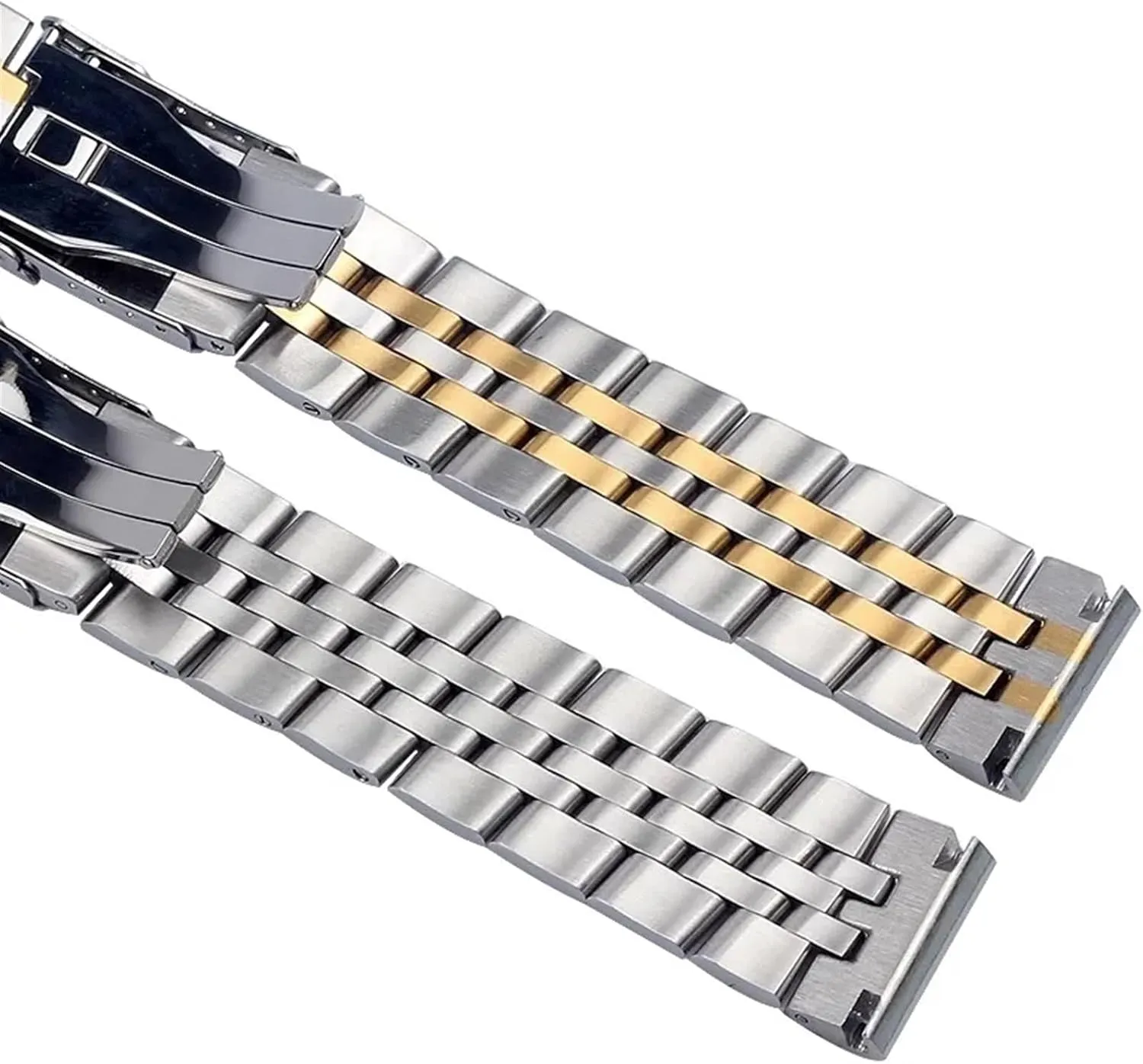 20mm 22mm 24mm Silver Stainless Steel Watch Strap Metal WatchBands For Breitling Premier Avenger Super Ocean Wrist Bracelets