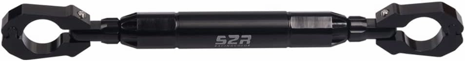 22mm Aluminium Alloy Bold Thick Motorcycle Accessories Balance Bar Adjustable Strength Levers Handlebar Crossbar Phone Holder (black)