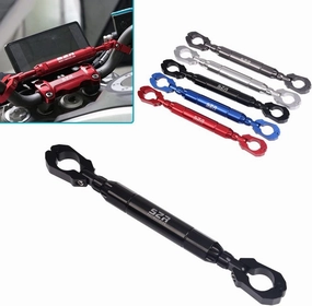 22mm Aluminium Alloy Bold Thick Motorcycle Accessories Balance Bar Adjustable Strength Levers Handlebar Crossbar Phone Holder (black)