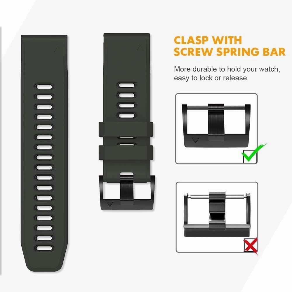 22mm Smart watch bands For Fenix 8 Watchbands Silicone Sport Watch Strap for Fenix 5/5 Plus/Fenix 6/Fenix 6 Pro/Fenix 7