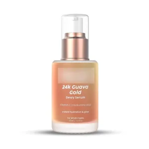 24K Guav.a Gold Serum | Vitamin C & Hyaluronic Acid | Brightens Skin & Reduces Photoageing | 2-In-1 Face Serum & Primer For Glowing Skin | 30 Ml