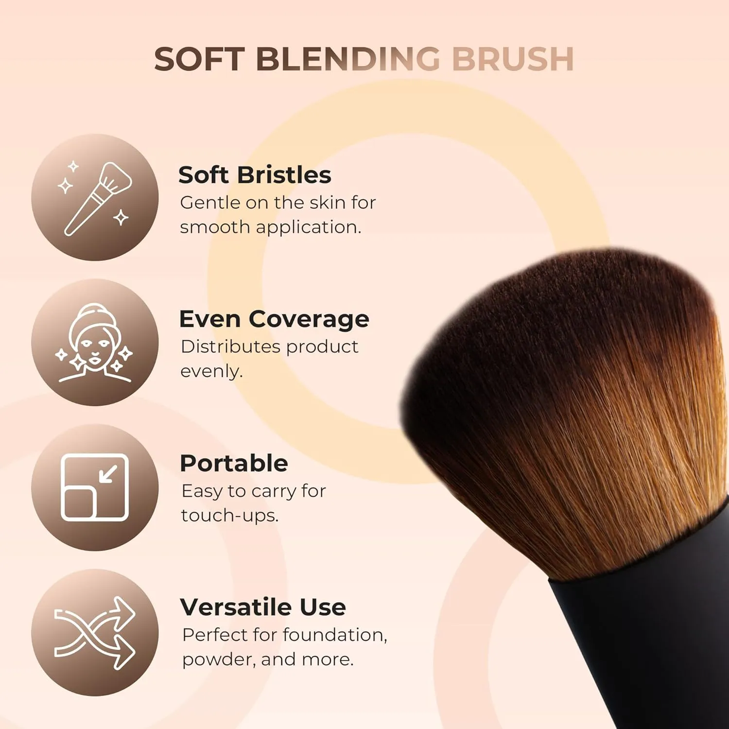 4pc Full Size Kit (Deep Tan) Mineral Makeup Matte Translucent Loose Foundation   Kabuki Brush   Concealer   Finishing Setting Powder   Bare Face Full Coverage SPF 30 All Skin Types Waterproof
