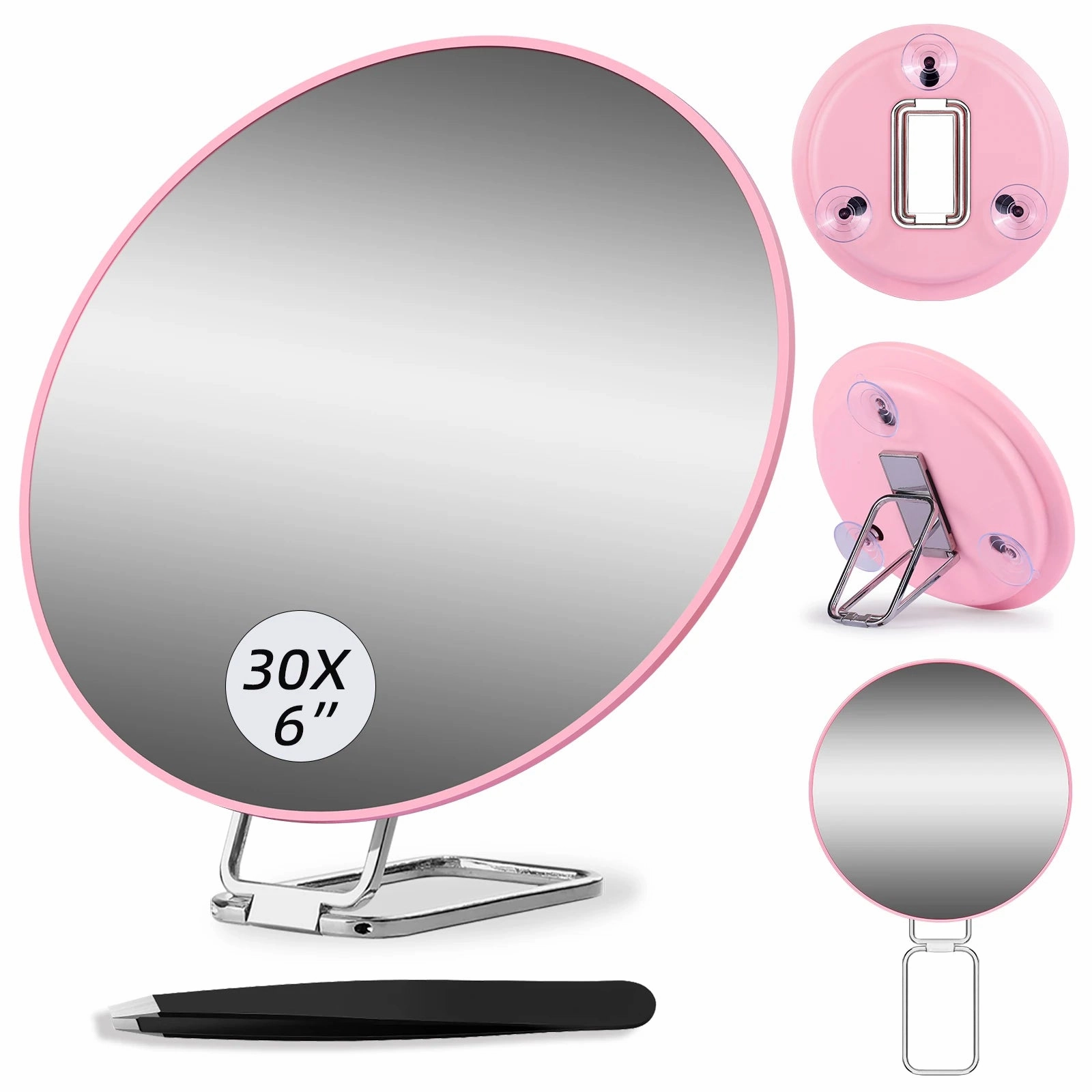 6-Inch Magnifying Makeup Mirror with Suction Cups