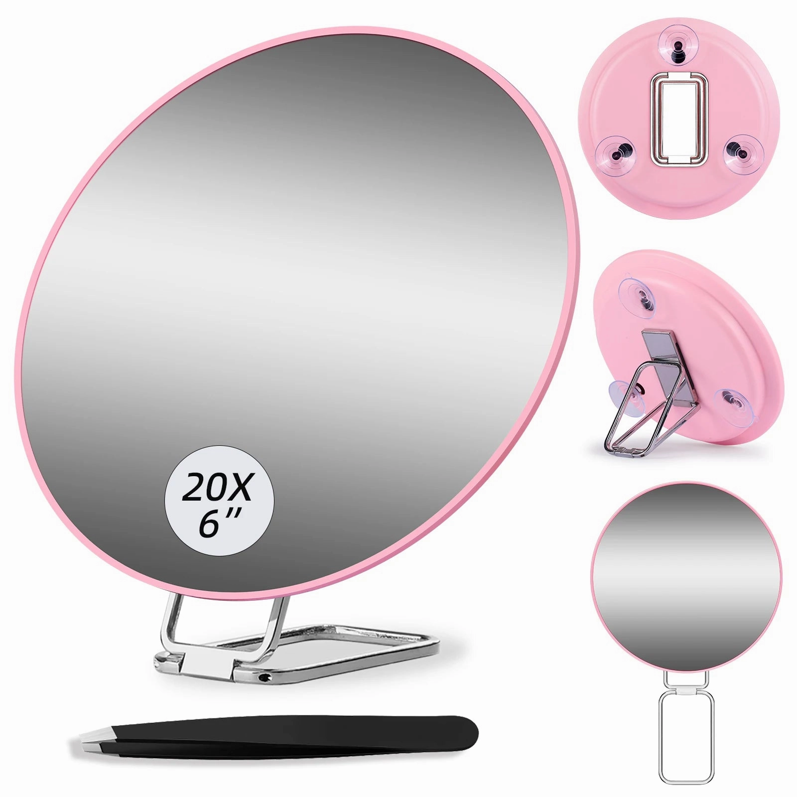 6-Inch Magnifying Makeup Mirror with Suction Cups