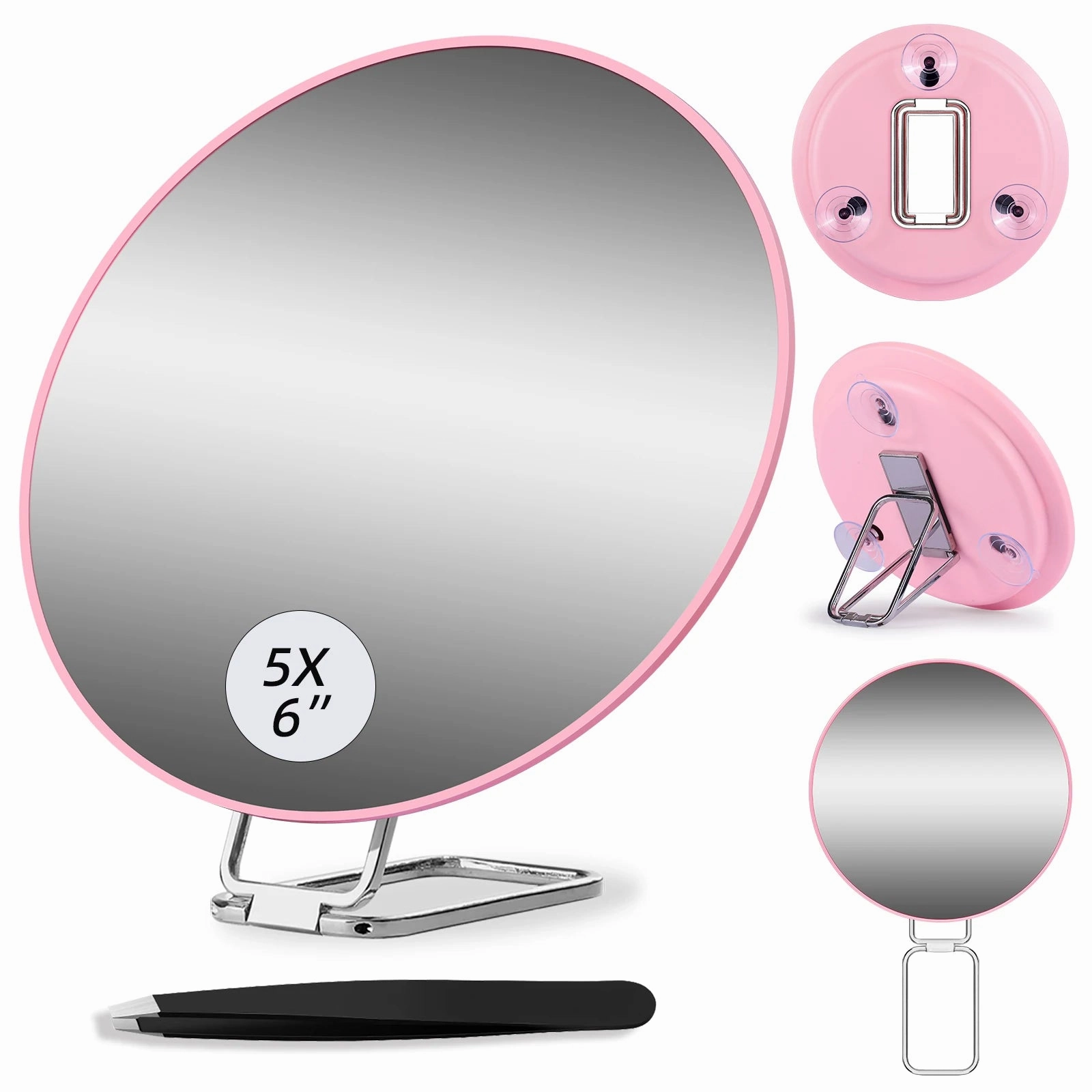 6-Inch Magnifying Makeup Mirror with Suction Cups