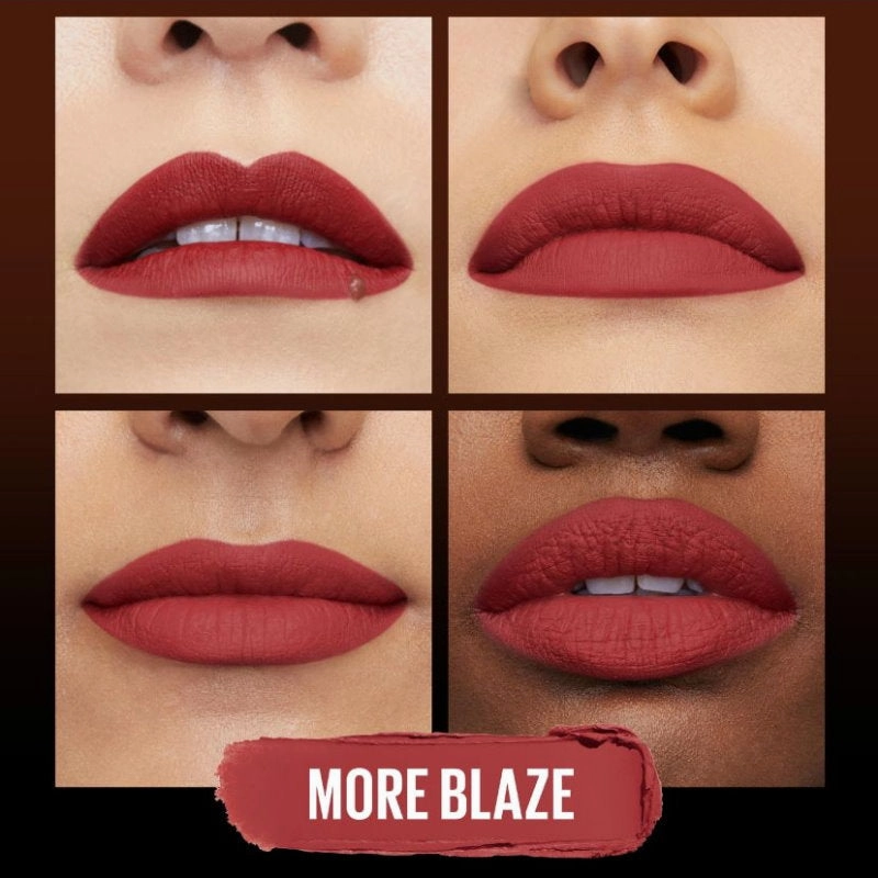 8x Maybelline Color Sensational Ultimatte Matte Slim Lipstick 988 More Blaze