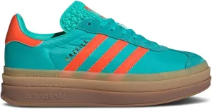Adidas Gazelle Bold Womens Sneaker (Mint Rush Orange, 6.5)