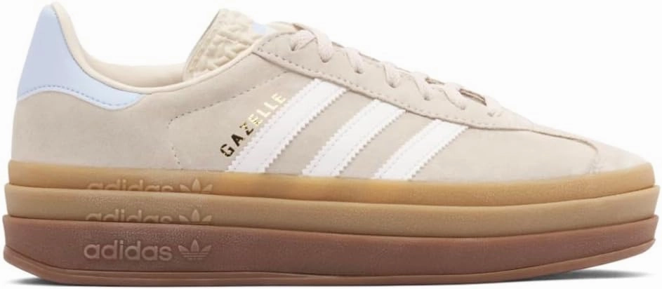 Adidas Gazelle Bold J Big Kid Sneaker (Wonder White Clear Sky, US Footwear Size System, Adult, Men, Numeric, Medium, 4)