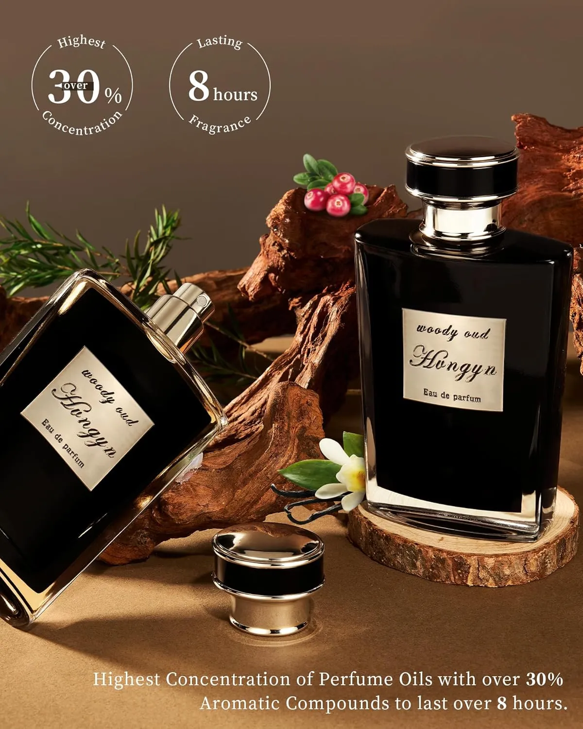 Agarwood Rosewood- Inspired by T.F Oud Wood - Luxury Scent - Eau de Parfum - Unisex Fragrance Vegan Perfume Spray for Women & Men - 1.7 fl.oz. (50ml)