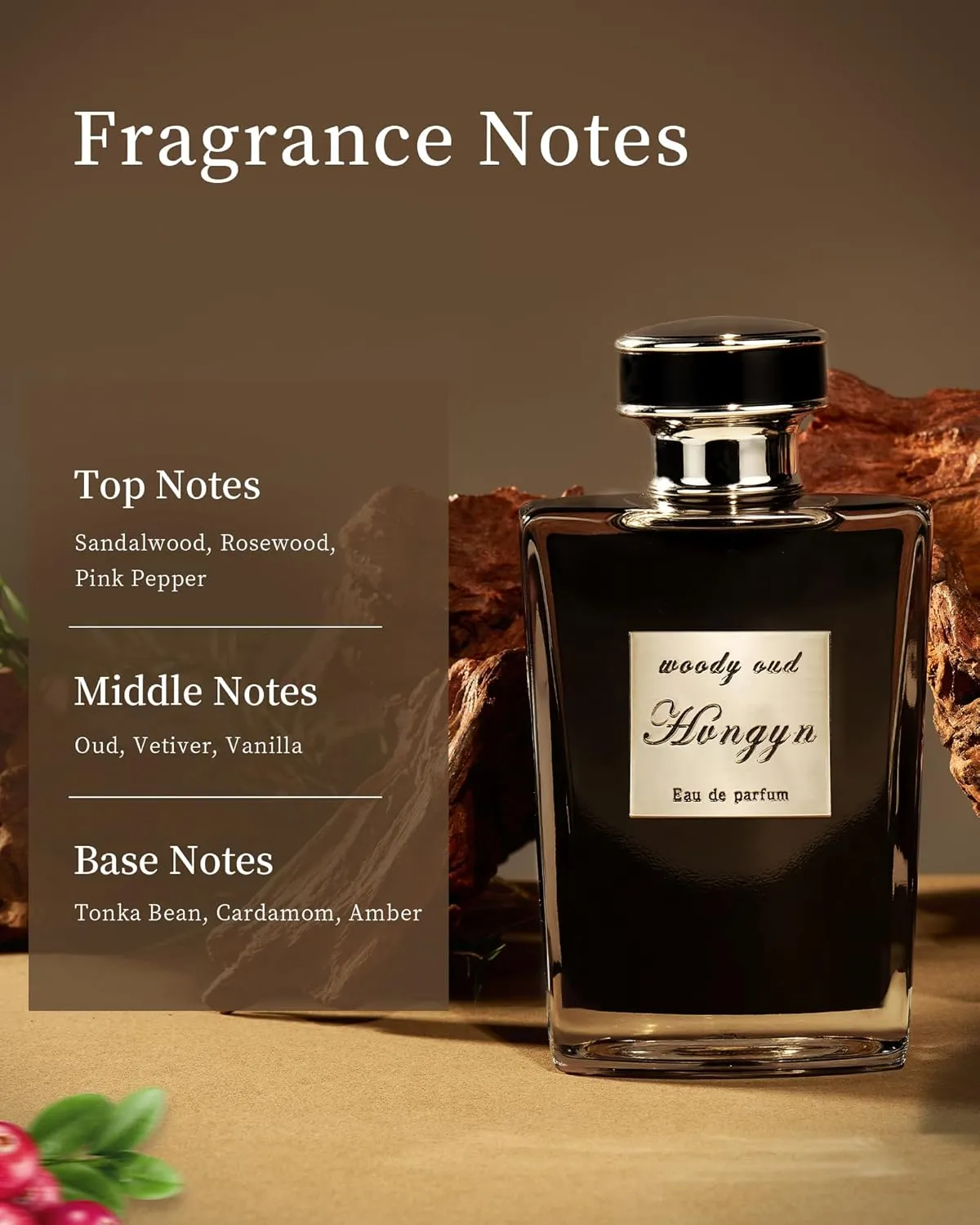 Agarwood Rosewood- Inspired by T.F Oud Wood - Luxury Scent - Eau de Parfum - Unisex Fragrance Vegan Perfume Spray for Women & Men - 1.7 fl.oz. (50ml)