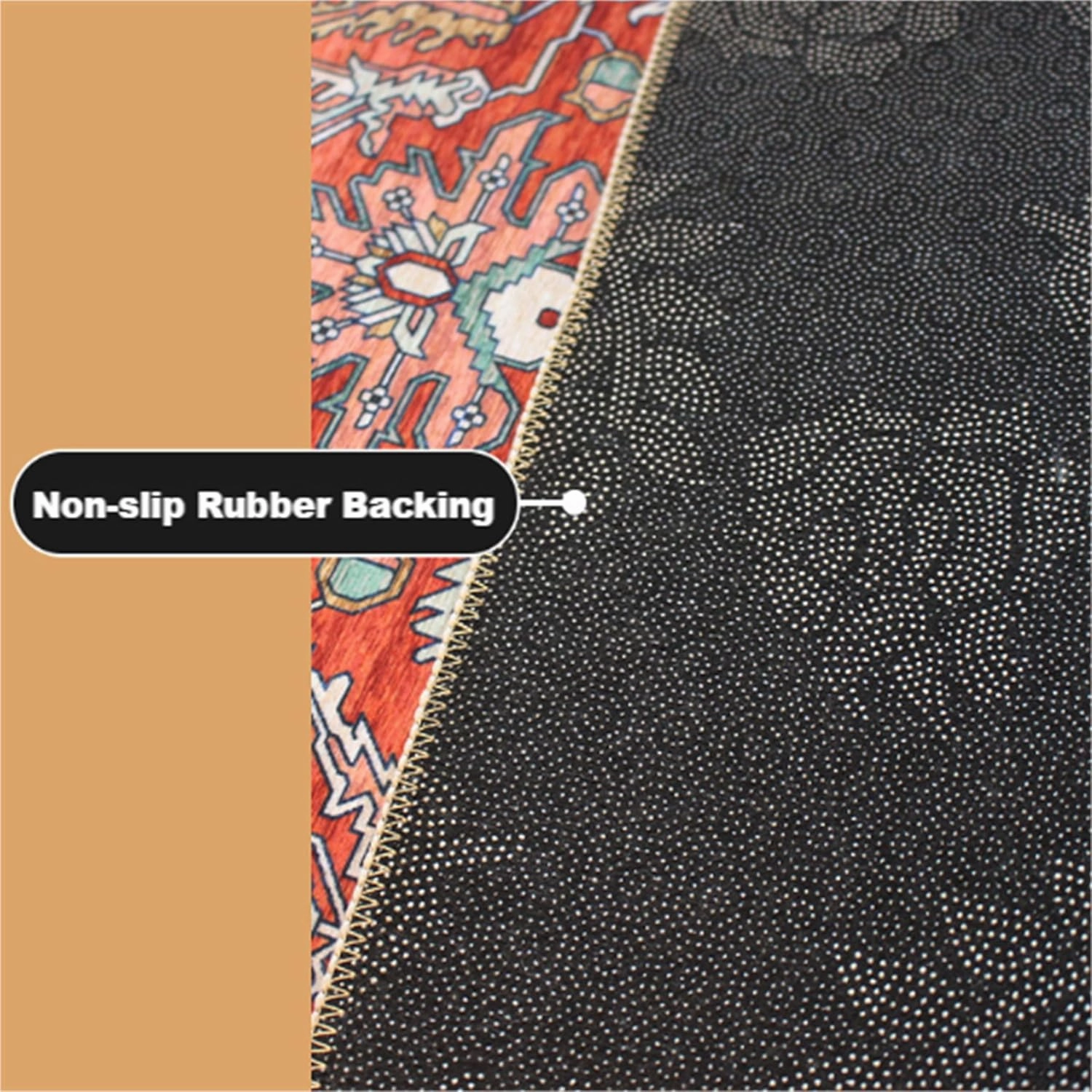 Animal Print Runner Rug, 1.3x7ft, Purple Wildlife Snake Stars Moon and Floral Print Doormat with Moon Phase Sun on Body, Abstract Gold Frame Black Decoration Hallway Carpet for Playroom