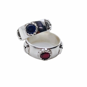 Anime Moving Castle Sterling Silver Ring Cosplay Jewelry for Couples Birthday gift for Him/Her Award Winning Anime Movie Cosplay by Forever Gems & Jewels (Sophie Blue, 12)