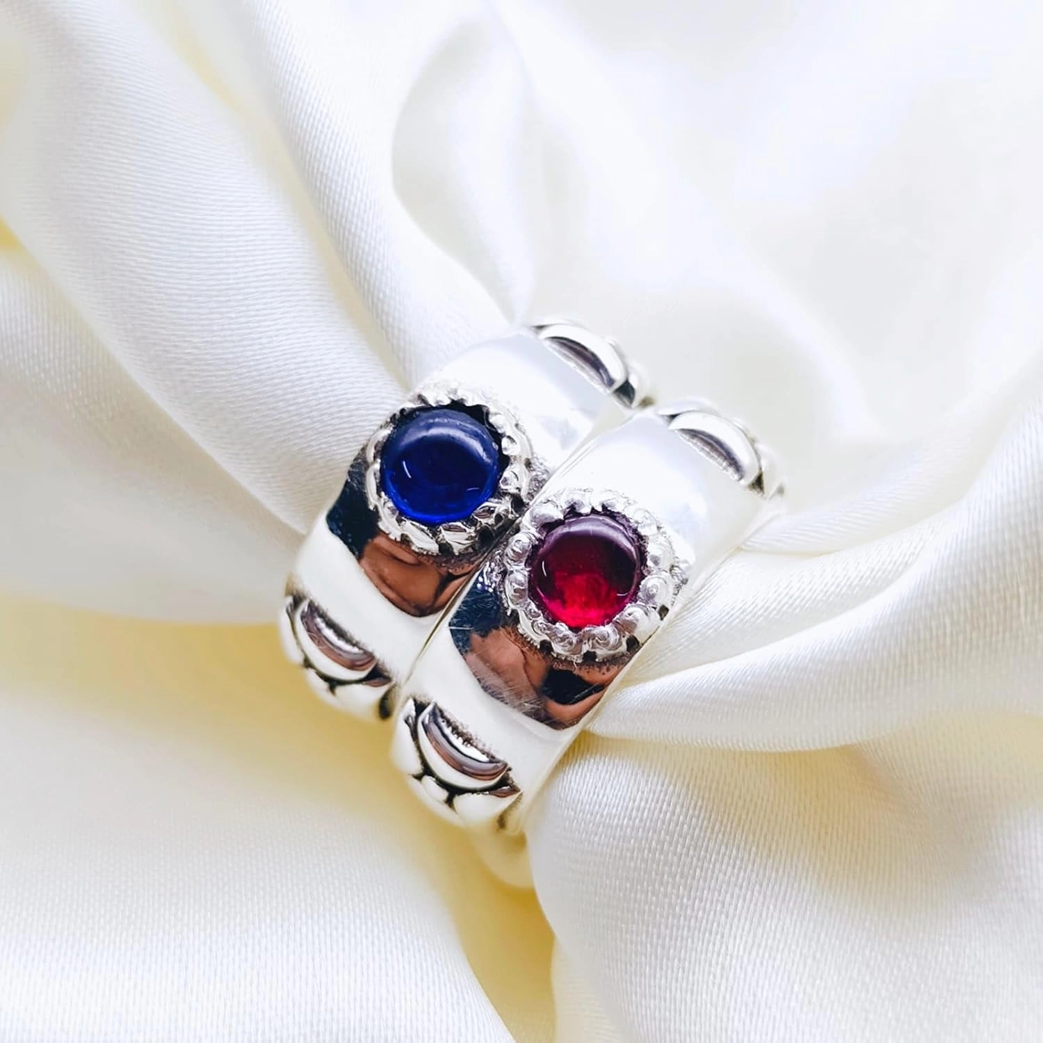 Anime Moving Castle Sterling Silver Ring Cosplay Jewelry for Couples Birthday gift for Him/Her Award Winning Anime Movie Cosplay by Forever Gems & Jewels (Sophie Blue, 12)