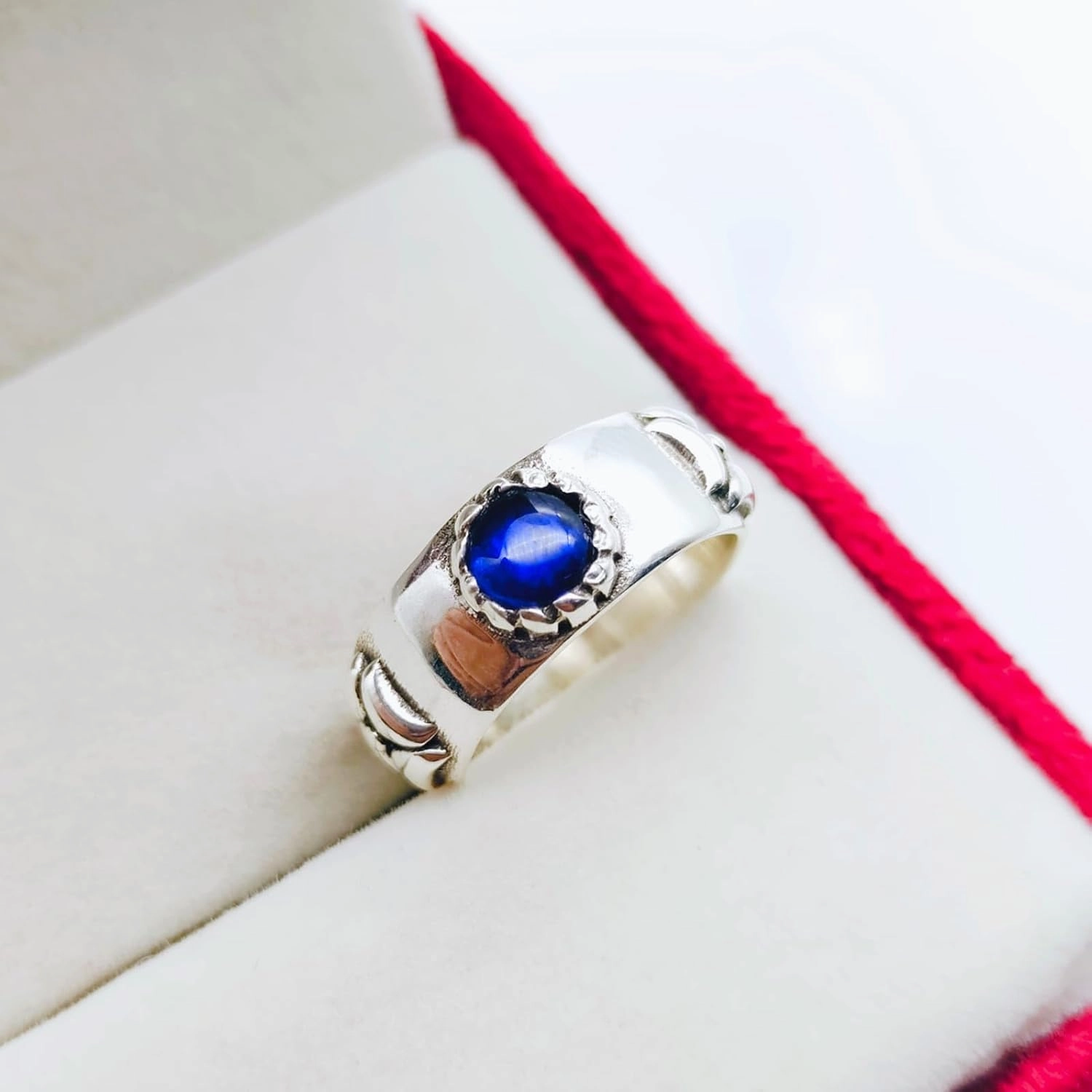 Anime Moving Castle Sterling Silver Ring Cosplay Jewelry for Couples Birthday gift for Him/Her Award Winning Anime Movie Cosplay by Forever Gems & Jewels (Sophie Blue, 12)