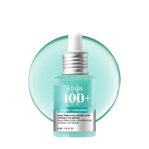 Anua PDRN Hyaluronic Acid Capsule 100 Serum, Radiant Face Serum, Hyaluronic Acid, Hydration, Moisture Plumping effect, Natural color, Fragrance free, Korean Skincare, 30ml / 1.01 fl. oz