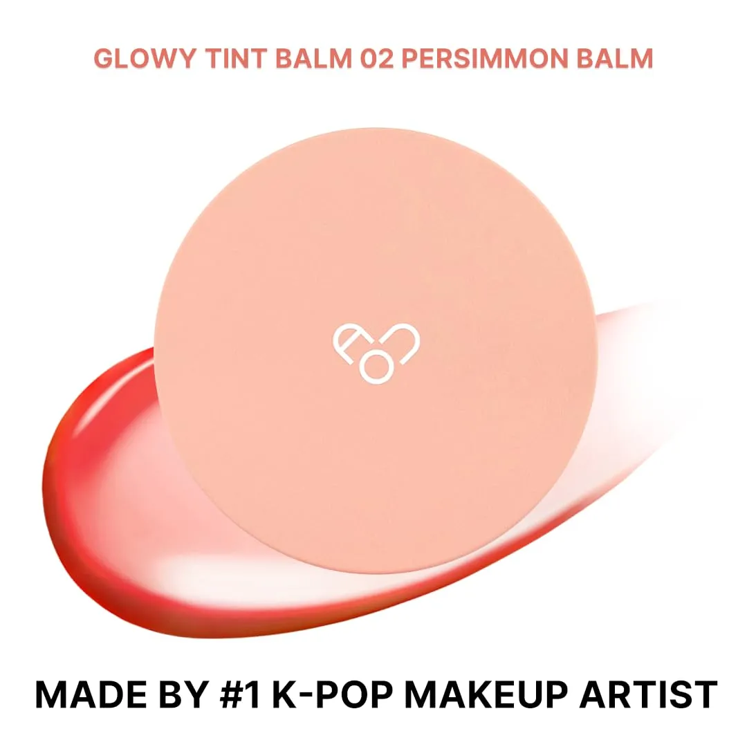 AOU GLOWY TINT BALM Tinted Lip Balm with Natural Gloss Instant Hydration for Chapped Lips 0.12Oz (02 Persimmon Balm)