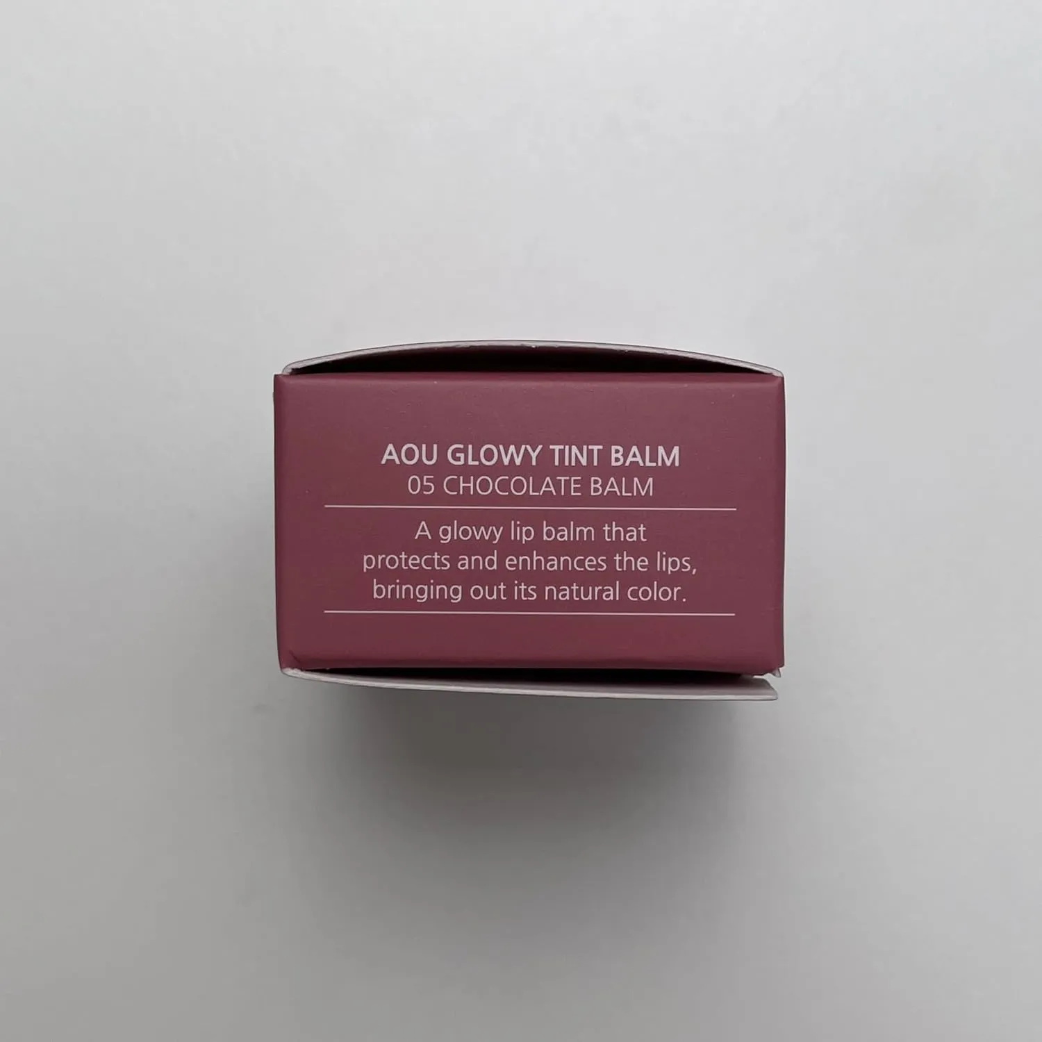 AOU GLOWY TINT BALM Tinted Lip Balm with Natural Gloss Instant Hydration for Chapped Lips 0.12Oz (05 Chocolate Balm)