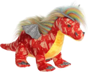 Aurora® Exquisite Luxe Boutique™ Rubellite Dragon™ Stuffed Animal - Luxurious Elegance - Sensory Delight - Red 17 Inches