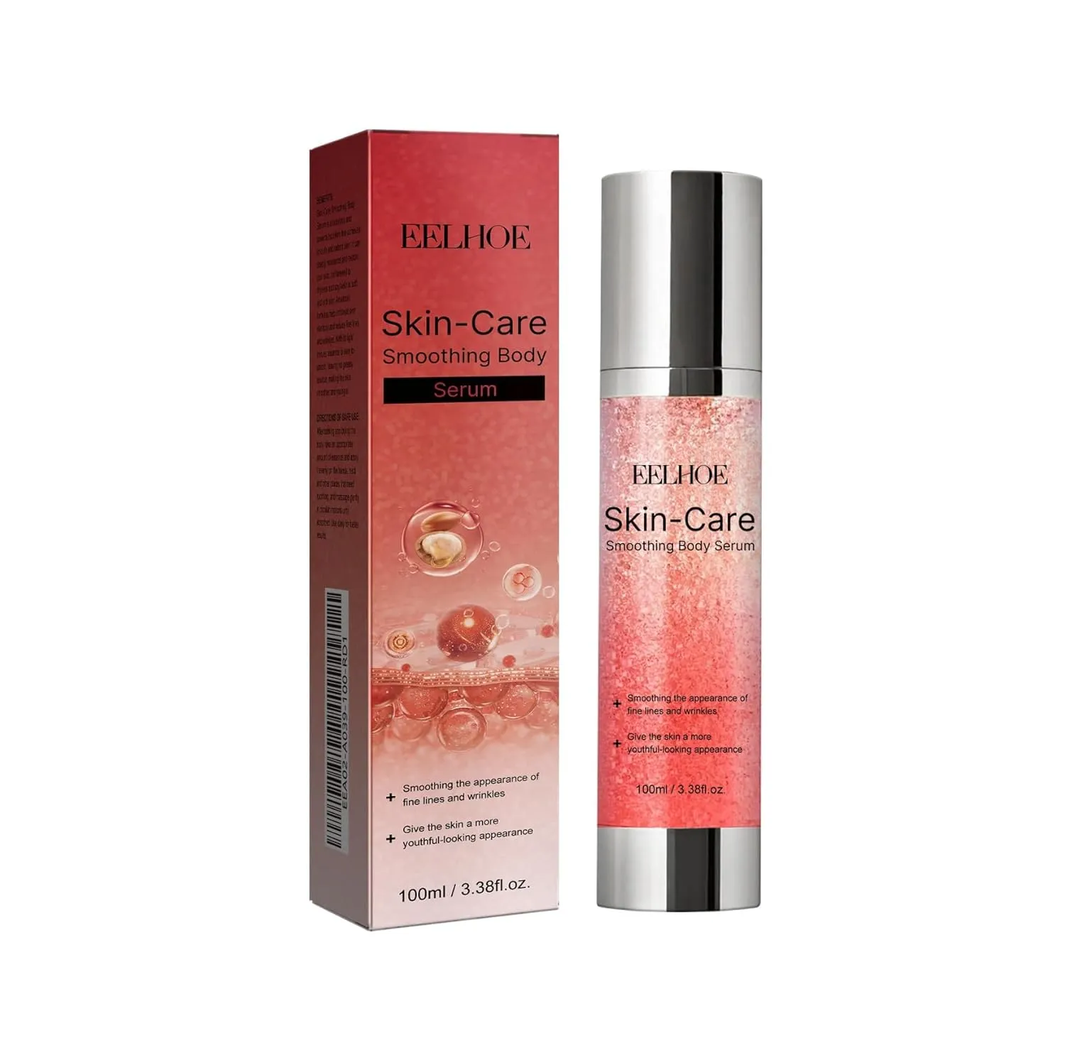 B Glossy Smoothing Body Serum for Wrinkles - Infused with Hyaluronic Acid, Vitamin E, Glycerin and Shea Butter - Hydrating Nourishing Repairing for Silky Smooth Skin 100ML/3.38 Fl Oz