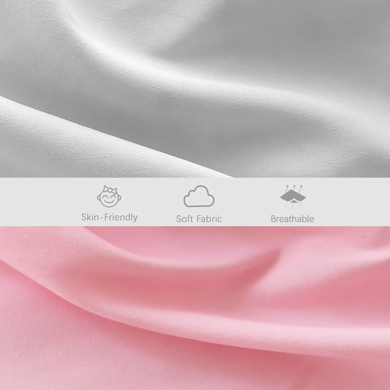 Baby Bassinet Sheets 4 Pack Compatible with Halo Bassinest Swivel, Flex, Glide, Premiere & Luxe Series Sleeper, Ultra Soft & Skin-Friendly, Washer & Dryer, Grey and Pink