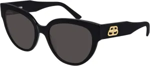 Balenciaga Oval Sunglasses BB0050S 001 Black/Gold 55mm