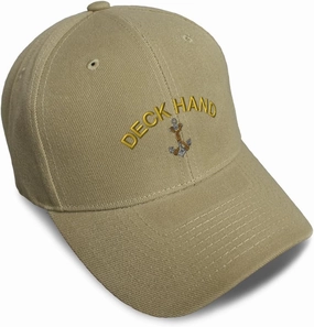 Baseball Caps for Men & Women Embroidered Deck Hand Anchor Boat Gold Embroidery Ladies & Men Baseball Hats