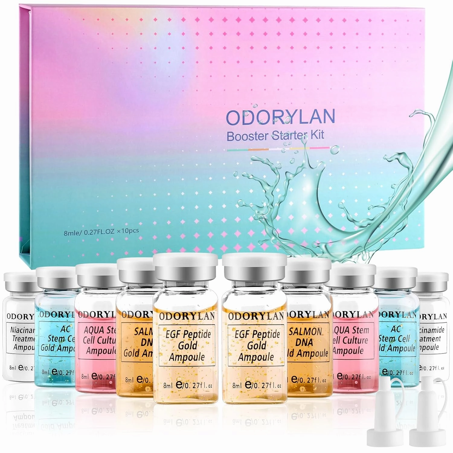 BB Facial Glow Starter Kit Hydration Serum Skincare Mix 0.27 oz Hydration Ampulle und Essence Foundation 10 vialsFacial Serum Skin Therapy Kit
