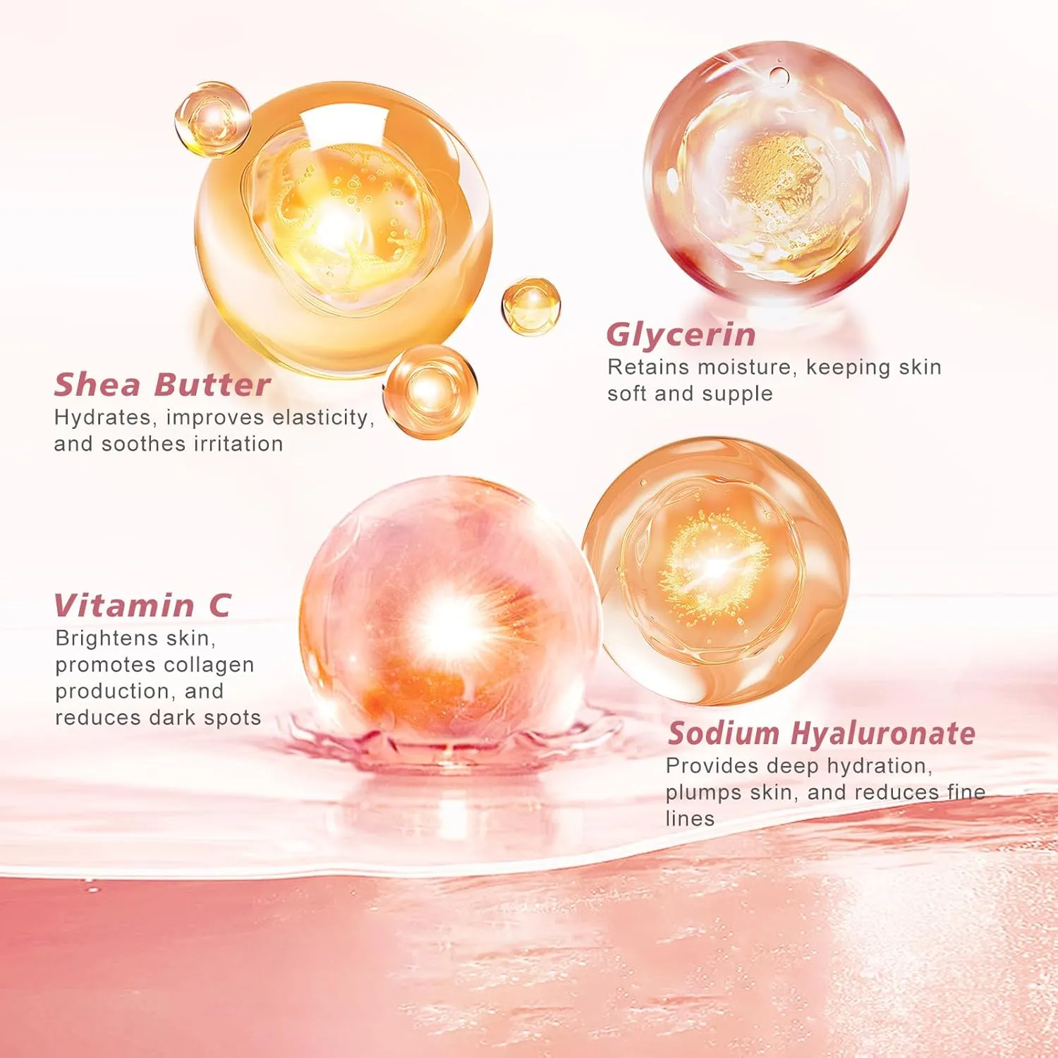 Be Glossy Body Serum for Wrinkles, Hyaluronic Acid, Vitamin E,Skin Tightening、Hydration Anti-Aging、Firming Serum 100ML/3.38 Fl Oz-1815