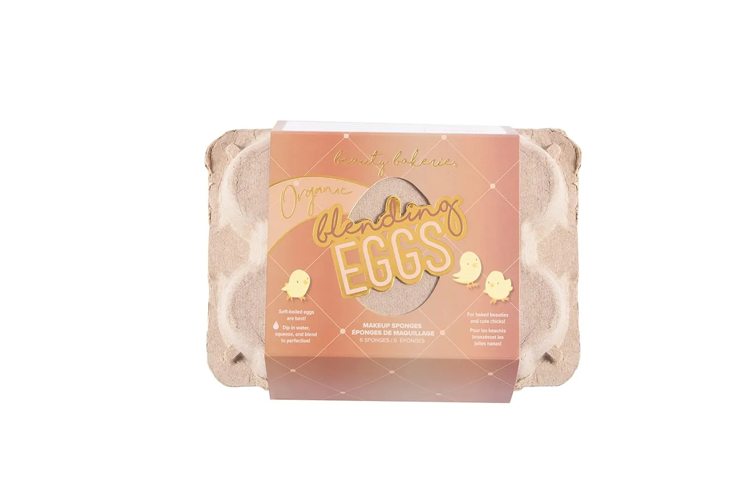 Beauty Bakerie Blending Egg Beauty Sponge Cosmetic Face Make up Blender Sponge Applicator for Powder, Liquid, Foundation, Concealer and Blending, Latex Free 6 Pack Set, Organic Brown