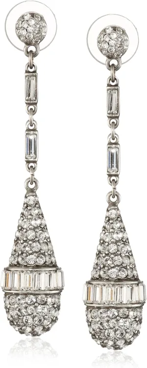 Ben-Amun Jewelry Clear Crystal Drop Earrings