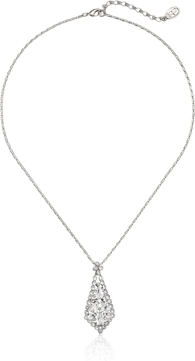 Ben-Amun Jewelry Crystal Navette Shaped Necklace, 16"