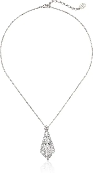 Ben-Amun Jewelry Crystal Navette Shaped Necklace, 16"