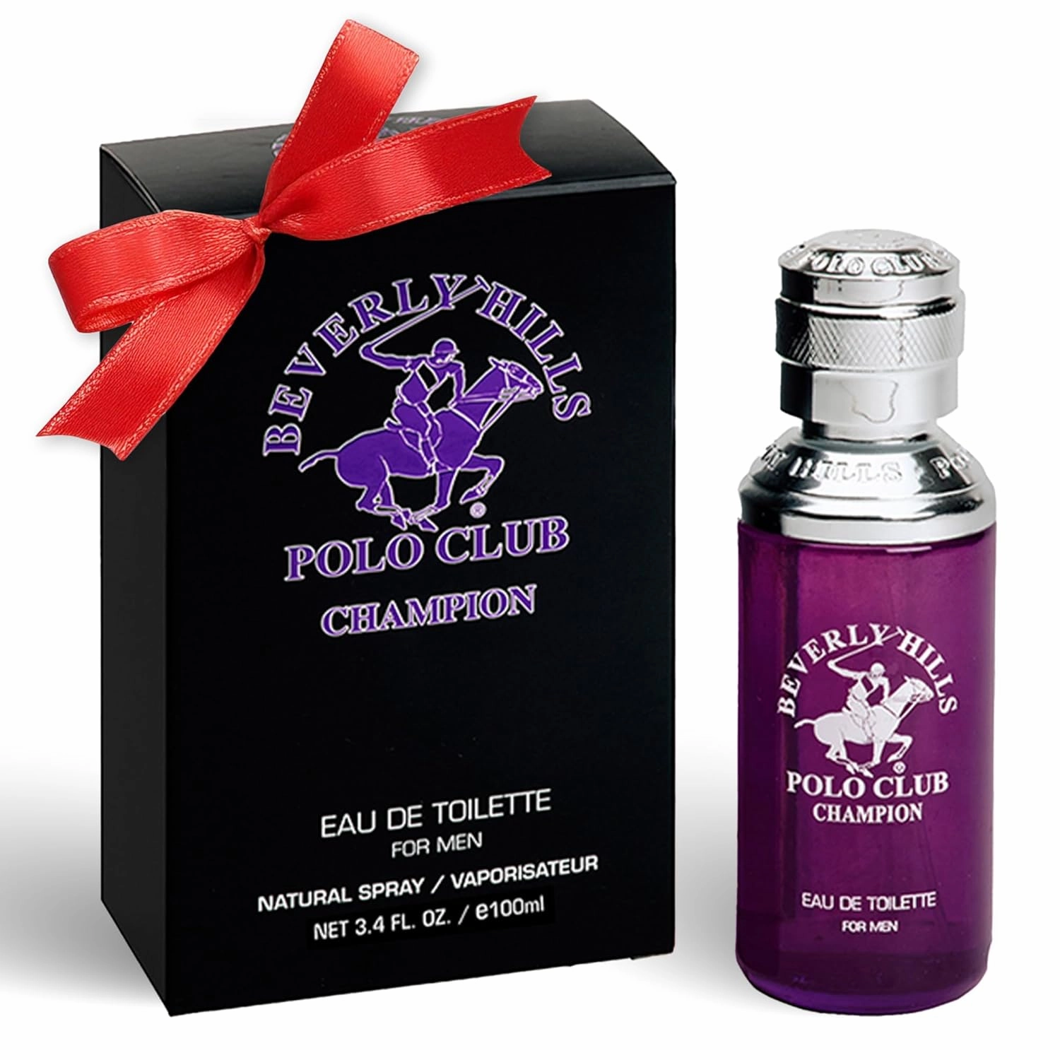Beverly Hills Polo Club CHAMPION - Cologne for Men with Notes of Vanilla, Lily, Oakmoss & Patchouli - Sweet Floral Sexy Fragrance Scent - Eau De Toilette Spray 3.40fl.oz / 100ml