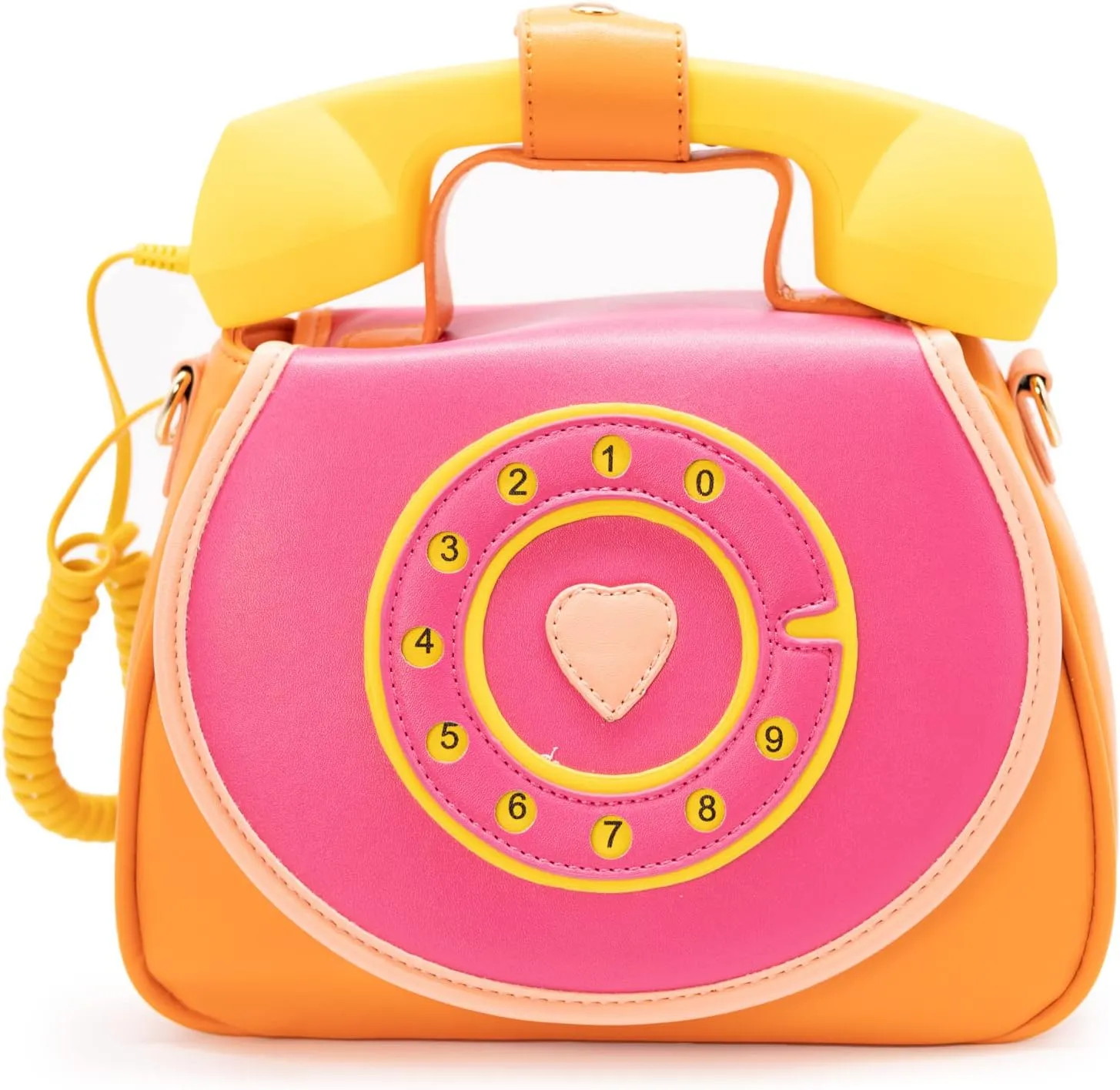 Bewaltz Novelty Handbag, Fun Shape Tween Style - Crossbody (Ring Ring Phone - Fruity Fresh Pink)