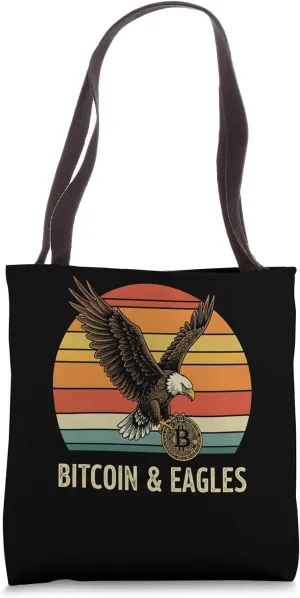Bitcoin & Eagles Eagle Mining digital Nakamoto HODL Bitcoin Tote Bag
