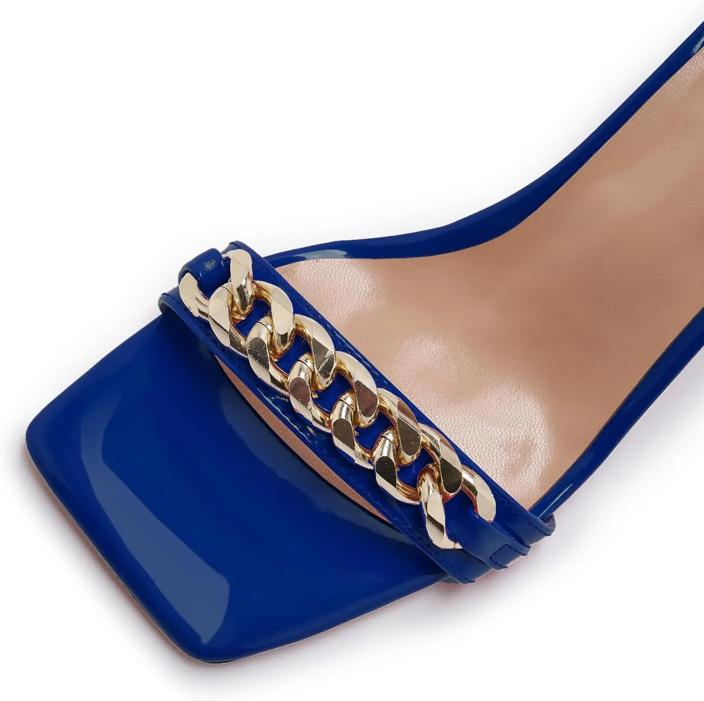 Black and Gold Heels for Women Square Open Toe Stiletto High 3 inch Heels with Back Zip Design