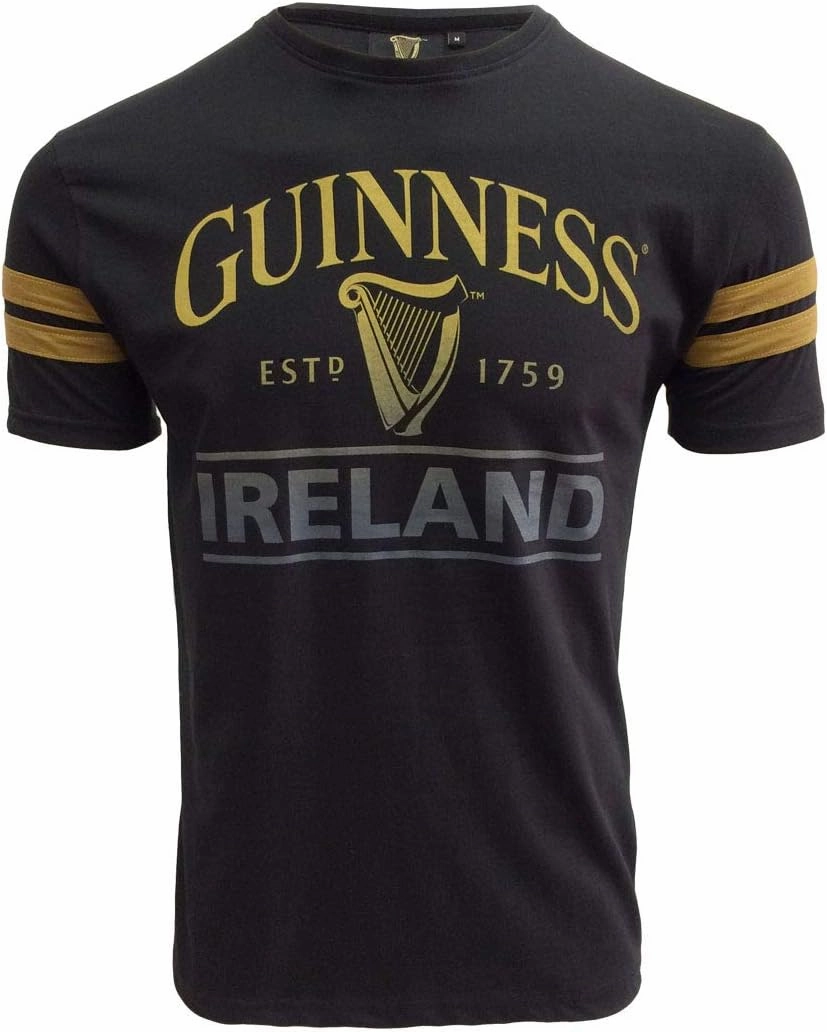 Black Deep Tan Tape Tee-Shirt (Black/Deep Tan, Large)