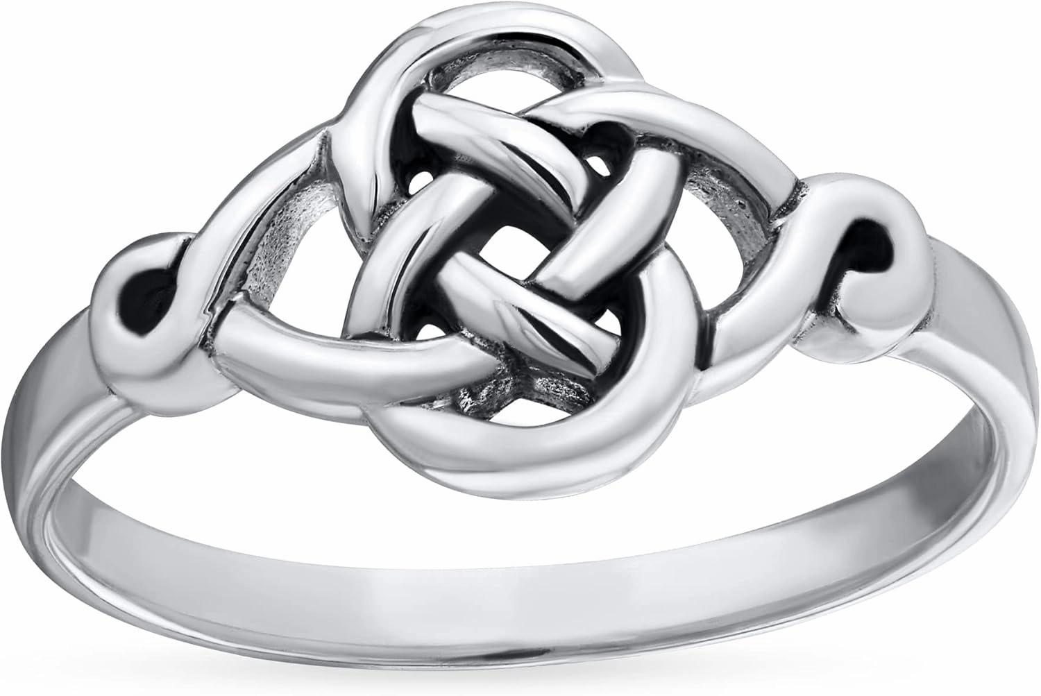 Bling Jewelry Personalize Best Friends Irish Celtic Love Knots Infinity Promise Ring Band For Women Teen Oxidized .925 Sterling Silver Customizable
