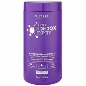 BLONDE BONDOX HAIR TREATMENT 33.8 oz Purple Hair Mask for Blondes | Almond Oil Hair Repair Moisturizer Thermal Mask | Results for up to 1-3 months | Formaldehyde-Free & Cruelty-Free