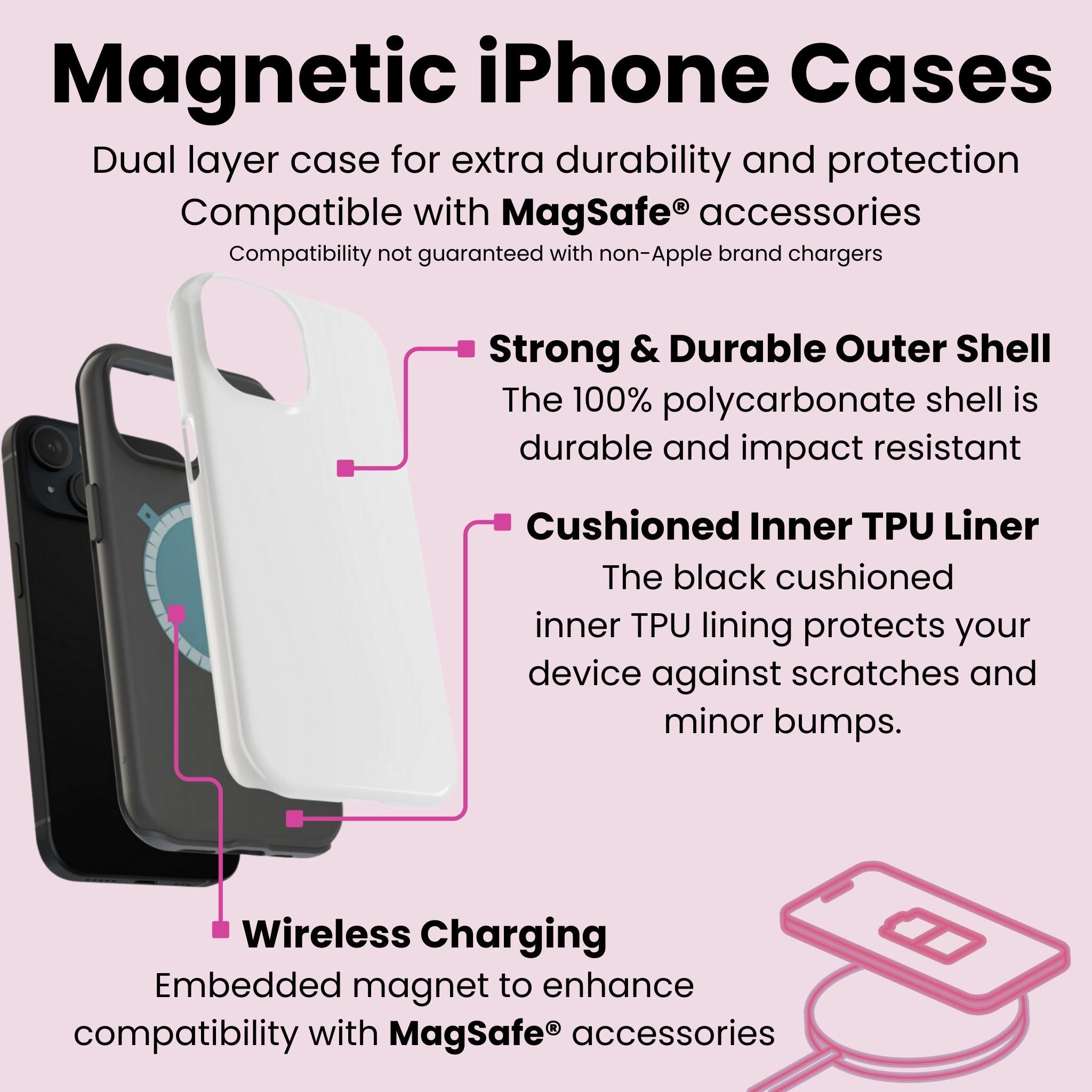 Blush Glitter Bomb Magnetic iPhone Case